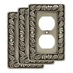 Franklin Brass Paisley (3-pack) Outlet Covers Brushed Satin Pewter 1-gang Wal.... Fixed Price $23.39.