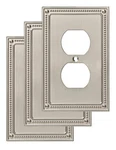 Franklin Brass 3 Pack Satin Nickel Classic Beaded Wall Plates Light Switch Co.... Fixed Price $24.59.