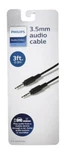 New Sealed Pkg Philips Audio/video 3.5mm Black Audio Cable For All Brands 3 Feet. Fixed Price $9.00.