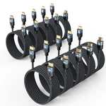 Ryzzrooa 8k Hdmi 2.1 Cables 10 Ft 10-pack, 48gbps Ultra High Speed Braid.... Fixed Price $89.56.