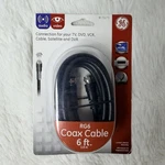 Ge Rg6 Coax Cable 6 Feet For Tv Dvd Vcr & Dvr F Type Plugs New Sealed. Fixed Price $13.89.