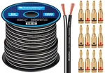 Installgear 14 Gauge Speaker Wire W/ Banana Plugs 100ft White/black Car Home Aud. Fixed Price $58.48.