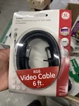 Ge Rg6 Coax Cable 6ft Black. Fixed Price $10.40.