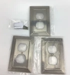 Qty 3 Franklin Brass W35218v-sn-c Single Duplex Wall Plate Satin Nickel Fs. Fixed Price $22.98.