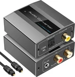 Analog Digital Audio Converter Rca To Optical Cable 3.5mm Aux Jack Toslink. Fixed Price $34.99.
