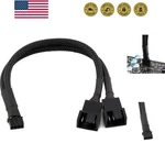 Crj Micro 4-pin Gpu Dual Fan Adapter Cable - 6-inch 15cm, Black Sleeved Mic.... Fixed Price $15.99.