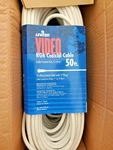 Leviton C5858-50 Rg6 Coax Coaxial Cable, Nickel Plated, 50-feet, White. Fixed Price $25.00.