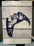 The Room By Stupell Video Game Controller Blue Print On Planks Wall Plaque Ar.... Fixed Price $29.99.