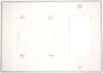 3-gang 2-toggle 1-decora/gfci Device Combination Wallplate, Standard Size,. Fixed Price $8.99.