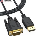 Dteedck Displayport To Vga Cable 6ft, Display Port Dp 1080p 60hz Black. Fixed Price $13.56.