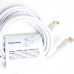 Pacroban Hdmi Cable 10ft 2-pack White 8k60 4k144 Ultra High Speed 48gbps Earc. Fixed Price $17.84.