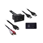 New Metra / Axxess Ax-fdusb-aux Usb, Aux & Hdmi Replacement Panel W/ 3ft Cable. Fixed Price $24.90.
