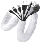 Agptek White Cable Sleeve Cover, 2 Pack 5ft - 1.2 Inch Desk Cord Organizer. Fixed Price $21.63.