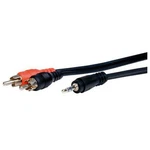 Comprehensive 6' Standard Series 3.5mm Stereo Mini Plug To 2 Rca Plugs Audio Cab. Fixed Price $7.19.