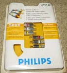 New Philips Stereo Audio+composite Video Cables 6 Ft 24k Gold Plated Connectors. Fixed Price $8.95.