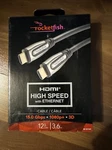 Rocketfish Hdmi High Speed With Ethernet Cable 12 Ft, 15.0 Gbps, 1080p+, 3d. Fixed Price $20.26.