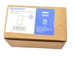 Lot Of 10 Elegrp Glossy White Duplex Receptacle Wall Plate Dual Outlet 3021-wh10. Fixed Price $14.70.