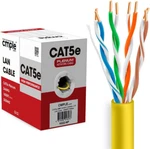 Cat5e Plenum Cable 1000ft, Yellow, 350mhz Gigabit Ethernet Utp Bulk. Fixed Price $173.99.