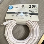 Onn Rg6 Coax Cable 25 Ft (7.6 M) F Type Jack White Ona16av017. Fixed Price $18.45.
