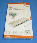 New J5create Usb-c Dual Hdmi Mini Laptop Dock Usb 3.1 Hub Pd2.0 Jcd381-1a. Fixed Price $44.99.