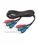 6ft Component Video Cable 3 Rca Red Green Blue Rgb Coaxial For Hdtv Dvd Vcr Coax. Fixed Price $7.99.