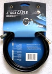 6 Ft Black Rg6 Digital Hd Coaxial Satellite Tv Video Cable By Audiovox. Fixed Price $8.49.