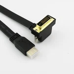 Hdmi-compatible To Dvi 24+1 Pin Right Angle Male Video Converter Flat Slim Cable. Fixed Price $9.49.