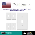 Enerlites Light Switch Cover Plate Toggle 1-gang White 5 Pack 8811-w-5pcs. Fixed Price $12.99.