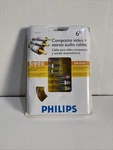 Philips Component Video Cables 6ft. 24k Gold Connectors Swv3302w/27. Fixed Price $10.99.
