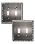 Treewell 2-pack Double Toggle Light Switch 2pk, Antique Silver. Fixed Price $27.99.