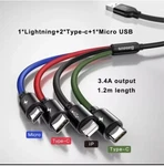 Baseus 4 In 1 Multi Usb Charging Cable Fast Charger Cord For Iphone/type C/micro. Fixed Price $13.99.