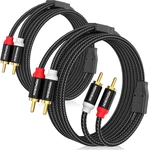 Hosongin Rca Cables 3.3ft 2 Pack Hi-fi Sound, Nylon Braided, Shielded , 2-male T. Fixed Price $17.92.