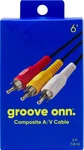 Groove Onn 6ft Composite A/v Cable - Gold Plated Connectors (1.8m). Fixed Price $21.50.