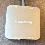 Vilcome Usb 3.0 To Dual Hdmi Adapter Hub W/ & Pd Port, Black. Fixed Price $13.50.