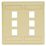 Hubbell Ifp26eihubbell Flush Phone/data/multimedia Wall Plate, 2 Gang, 6 Port, E. Fixed Price $28.41.