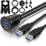 Icespring 2 Ports Usb 3.0 Extension Cable, Flush Mount Car 3 Feet, Black. Fixed Price $13.76.