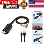 Composite Av/rca Cvbs To Hdmi Cable Adapter (male) 1080p Video Audio Converter M. Fixed Price $11.72.