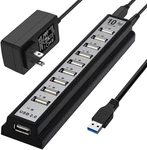 Usb Hub 10-ports, Extender Network Splitter Adapter Fast Charging/data T. Fixed Price $17.95.
