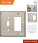 Classic Beaded Toggle & Rocker Wall Plate - 2-gang Certified Gfi Outlet .... Fixed Price $17.99.