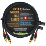 Gotham Gac-4/1 3 Foot Rca Cable Pair Star-quad Audio Interconnect Black Chrome G. Fixed Price $62.45.