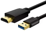 Jofnaylr Usb To Hdmi Adapter Cable 6.6ft, Male 2m, Black. Fixed Price $11.15.