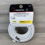 Monster Rg6 Quad Coax Cable / Satellite Tv 25ft White Digital 140033-00. Fixed Price $9.99.