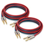 Autcreation Speaker Cable Wire With Banana Plugs,14 Awg Hifi 4.9 Ft, Red/blue. Fixed Price $33.95.