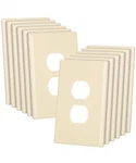 Bates- Duplex Wall Plate, 5.5" X 3.5"/over Over-size - 12 Pack, Light Almond. Fixed Price $14.76.