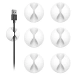 Shintop Cable Clips, 6 Pack White Cord Holder Management Small,. Fixed Price $7.70.