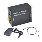 Digital Toslink Optical Coaxial To Analog Rca L/r Audio Converter + Fiber Cable. Fixed Price $13.35.