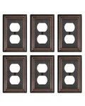 Zillsea Metal Wall Plates, Decorative Switch Plates 1 Duplex 6pk, Aged Bronze. Fixed Price $31.18.