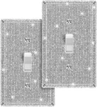 Jutom 2 Pcs Bling Light Switch Cover 4.5 X 2.75 Inch Shiny Rhinestones Bathroom. Fixed Price $12.86.