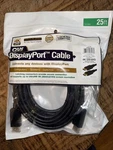 Qvs 25ft Displayport Digital Cable Wlatches - 25 Ft Dp Male To 4k Uhd. Fixed Price $8.00.