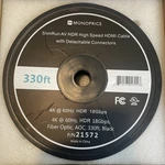 Monoprice Av Hdr High Speed Cable - 330 Feet Black For Hdmi-enabled Devices. Fixed Price $119.99.